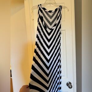 Apt. 9 Chevron Maxi Skirt in Black and White